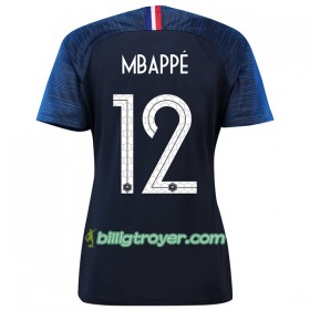 Billige Fotballdrakter Frankrike Mbappe 12 Dame VM 2018 Hjemmedraktsett